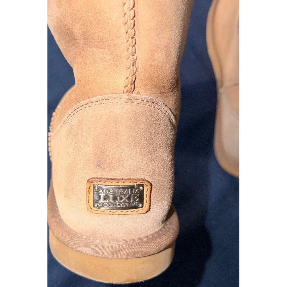 Australia Luxe Collective Mens Cozy Short Boot 11 Chestnut Sheepskin Shearling